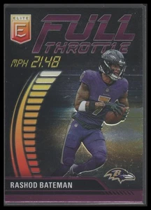 2023 Donruss Elite #FT-RB Rashod Bateman Full Throttle Pink - Picture 1 of 2