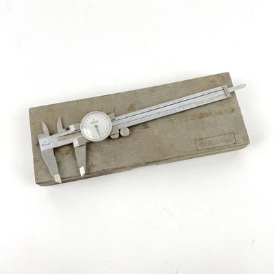 Mitutoyo 6" Stainless Hardened Dial Caliper .001" Japan w/Case - Image 1 of 4