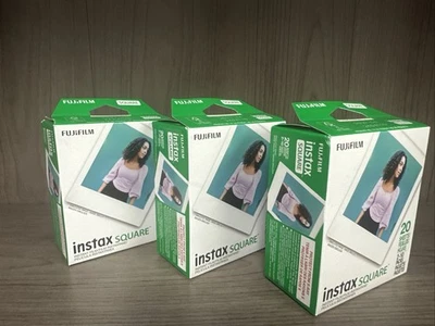 (LOT OF 3) Fujifilm instax Square Instant Film 20 Exposures Each EXP 06/2027 New - Image 1 of 2