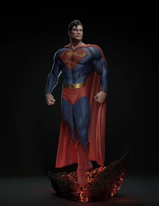 Superman, Kit Modelo Resina 12K Pintado Impreso en 3D Figura Hágalo Usted Mismo - Imagen 1 de 6