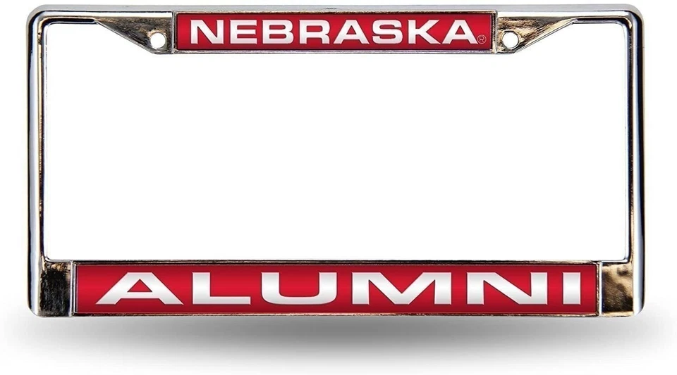 University of Nebraska Cornhuskers Metal License Plate Frame Chrome Tag... - Image 1 of 1