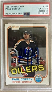 Paul Coffey 1981 OPC #111 Rookie Card PSA 6 DNA Auto 10 Oilers HOF Legend - Picture 1 of 2