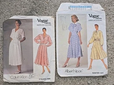 Vogue American Designer 1970s Dress Patterns Calvin Klein Albert Nipon - Image 1 of 4