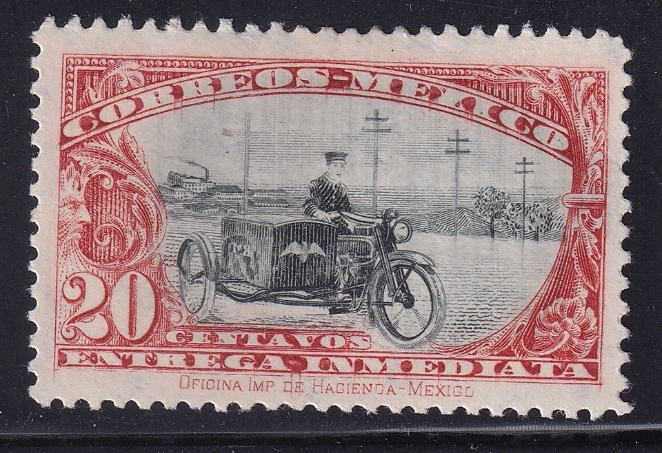 udm10 México 1923 cartero en motocicleta Sc#E2 Mc#579 Foto 1 de 1