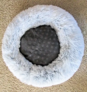 20" Calming Donut Bed for Puppy/Small Dog & Cat Bed for Indoor Pets Washable AZB - Picture 1 of 4