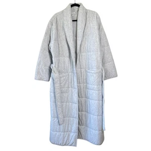 Bata nórdica The White Company para mujer con cuello chal gris pálido jaspeado talla grande nueva con etiquetas - Imagen 1 de 7