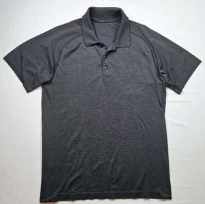 Lululemon Poloshirt Herren Large anthrazit grau einfarbig belüftet SS Golf ⛳ - Bild 1 von 7