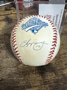 CHIPPER JONES AUTOGRAPHED SIGNED 1995 WORLD SERIES Logo Baseball JSA Certified - Picture 1 of 3