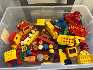 Vintage 1980’s Lego Duplo Blocks, Figures & Accessories Lot 3.5lbs - Picture 1 of 15