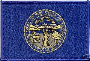 State Flag 100% Embroidered Patch - Nebraska,Iron-on/sew-on,shoulder,jacket,cap - Picture 1 of 1