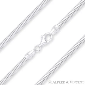 3,2 mm .925 Italien Sterlingsilber G320 Flexible Schlangenglieder Italienische Kette Armband - Bild 1 von 2