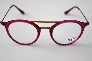 Gafas Ray-Ban ópticas pequeñas redondas de cobre fucsia RB7097 5631 49-21-145 - Imagen 1 de 3