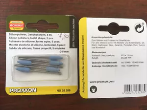 Proxxon Micromot 28288 Molette Silicone Lenticolari 5mm Silikonpolierer Geschoss - Foto 1 di 1
