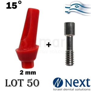 Posten x 50 abgewinkelt anatomisch Kunststoff gießbar Abutment 15 Grad 2 mm - Bild 1 von 3