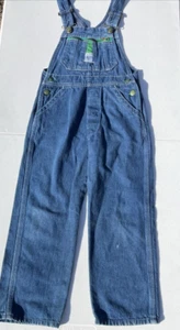 Vintage Liberty Bib Front Overalls Blue Denim Farmer Conductor Size 8 regular - Picture 1 of 10