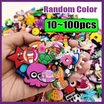 100pcs Croc Charms Mega Value Bundle Random Mix Shoe Charms Cartoon Tool UK Gift