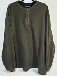 Camisa Marrón SADDLEBRED Hombre Alto Fácil Cuidado | 3XLT Alta | Pullover Manga Larga  - Imagen 1 de 6