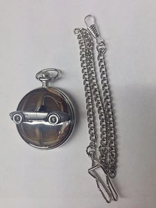 Shelby Cobra ref239 Pewter Effect polished silver case pocket watch - Picture 1 of 1