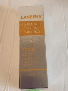 24K Gold Six Peptides Serum Face Cream Anti-Aging Wrinkle Lift Firming Whitening - Picture 1 of 4