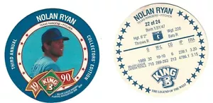 1990 MSA KING B DISC #22 NOLAN RYAN RANGERS NM-MT+ L@@K - Picture 1 of 1