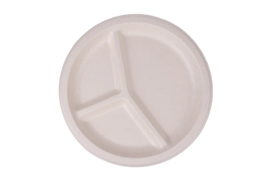Bamboo biodegradable disposable plates 50 pack Any Occasion Daily usage - Image 1 of 4