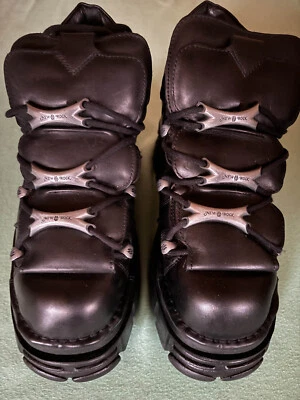 NEW ROCK M-106-S29 ANKLE BOOT BLACK TOWER WITH LACES - Image 1 of 4