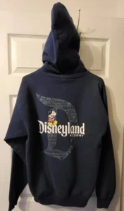 Disneyland Disney Parks Resort Mickey Logo D Navy Blue Sweatshirt Pullover Sz M - Bild 1 von 9