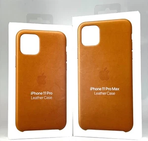 Funda de cuero genuino OEM Apple para iPhone 11 Pro / 11 Pro Max - marrón montura - Imagen 1 de 5