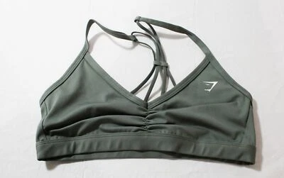 Sujetador deportivo ligero para mujer Gymshark Longline Crossback DH3 verde mediano nuevo con etiquetas Foto 1 de 4