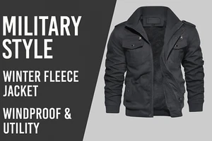 Men’s Fleece-Lined| Winter Jacket | Outdoor Windproof Coat - Picture 1 of 37