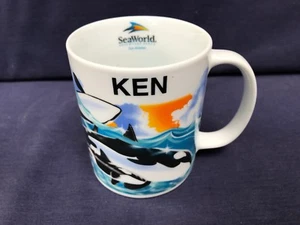 1 Ken Name Coffee Mug Cup Whales Orca Sea World Marine Animals Ocean Souvenir - Picture 1 of 3