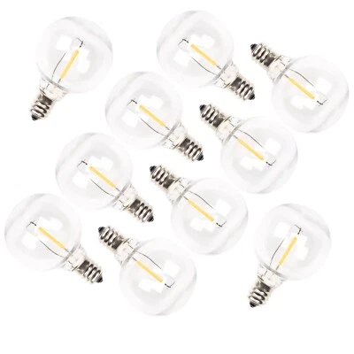 10pcs G40 LED Replacement Bulb, E12 0.6W Globe Bulbs, Warm White, Dimmable - Image 1 of 4