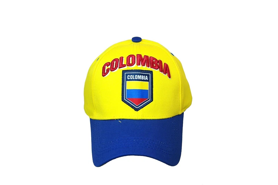Gorra Colombia Amarillo/Azul Mundial Bandera Oficial Parche Tejido Calidad Gorra 02 Foto 1 de 1