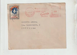 España Sobre Barcelona Sevilla Obliteración Mecanica y viñeta año 1957 (GY-680) - Imagen 1 de 1