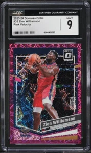 2023 Donruss Optic Pink Velocity Zion Williamson /79 #35 CGC 9 MINT - Picture 1 of 2