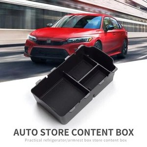 For 2022 Honda Civic 11Th Black Console Armrest Storage Bin Box Tray Container - Imagen 1 de 5