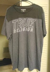 True Religion Mens Short Sleeve T-Shirt, 2XL, Charcoal Gray NWOT - Picture 1 of 5