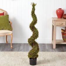 4’ Artificial Mohlenbechia Spiral Topiary Tree UV (Indoor/Outdoor). Retail $154