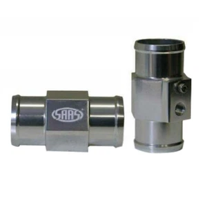 SAAS SWTA38 Water Temp Gauge Sender Radiator Hose Adaptor Silver 38mm 1/8 NPT - Picture 1 of 3