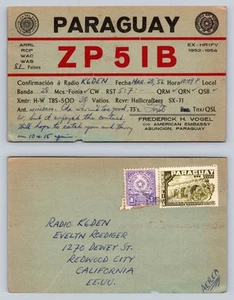 Amateurfunk QSL QSO Postkarte ZP5IB, Asuncion, Paraguay - Bild 1 von 1