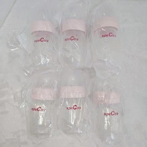 Spectra Muttermilch Aufbewahrungsflaschen Neu - Menge 6 Insgesamt - Versiegelt 5 Unzen 160 ml - Bild 1 von 2
