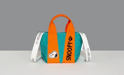 Peanuts Snoopy Duo tote Bag[Mint](100% official Authentic item) - Image 1 of 4