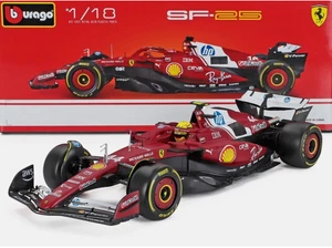 BBURAGO 1:18 Ferrari 2025 F1 SF25 Model Car Charles Leclerc 44 Lewis Hamilton - Picture 1 of 9