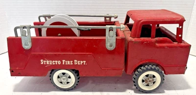 Vintage STRUCTO  Pressed Steel Toy Fire Engine Truck Toy - Rare! - 1960's/70's - Image 1 of 4