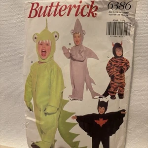 Butterick Toddler Child Shark Monster Bat Costume Pattern 6386 Size 1-6 Frm 1992 - Picture 1 of 7
