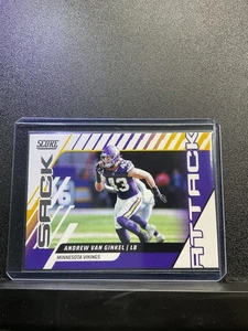 2025 Panini Score Andrew Van Ginkel #7 Sack Attack Insert Minnesota Vikings - Picture 1 of 3