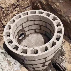 Concrete Circular Well Plastic Molds Wall Brick Round Circle Module Mould Tool - Picture 1 of 37