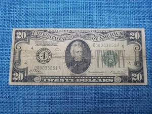 🇺🇸 US 20 Dollars Federal Reserve 1928 VG Cleveland FR-2050 FR-2050-D  071725-7 - Picture 1 of 2