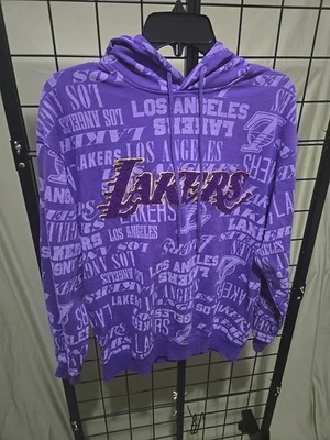 NEW! Los Angeles Lakers Hoodie Women's Small NBA Purple Print Logo Long Sleeve - Image 1 of 4