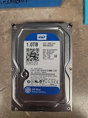 Western Digital WD10EZEX-00BN5A0, 1TB HDD, 7200RPM, 3.5", 41595 Hours On - image 1 of 4